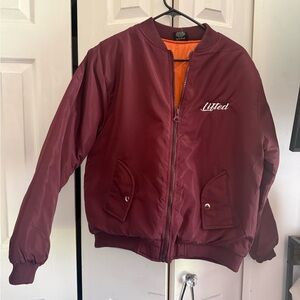 Lifted Burgundy Bomber Jacket